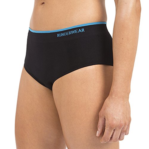 RUNDERWEAR Women's Hipster Seamless, ChafeFree Performance Running