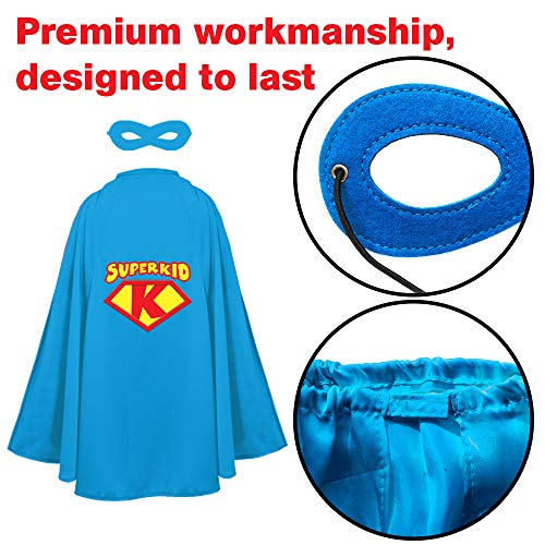 STOIE'S Family Superhero Capes and Masks, 8-Piece Set - Dress-Up Group Costume Kit for Parents and Kids - Party Supplies - Durable, Materials