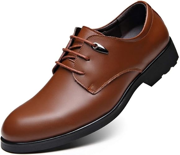 Amazon Awor ビジネスシューズ メンズ とんがりトゥ レースアップ 革靴 大きいサイズ カジュアルシューズ 春夏秋冬 紳士靴 メンズシューズ 皮靴 脚長 トレンド 冠婚葬祭 結婚式 男性 ローファー 入学式 ドレスシューズ Awor ビジネスシューズ