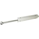 Easy Track RA1204 12 Inch Easily Accessible Metal Sliding Wardrobe Closet Organizer Rod with Installation Hardware Included, White