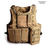 Solomone Cavalli Tactical Molle Combat Vest Airsoft camouflage Police Fully adjustable