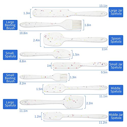 image for POENSCAE Silicone Spatula,Heat Resistant Silicone Spatula,Spatula Set 