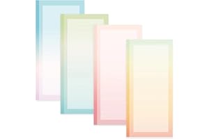Henzavk 4 Pack Magnetic Notepads for Refrigerator, Full Magnet Back Design Magnetic Memo Pads, 50 Sheets per Note Pads To-Do List, Shopping List (Soft Gradient Style)