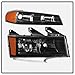 2004-2012 Colorado/Canyon Black Replacement Headlights w/Signal Lights Set Pair L+R 2005 2006 2007 2008 2009 2010 2011