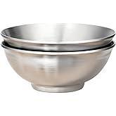 IMEEA 17 Oz Unbreakable Cereal Bowl SUS304 Stainless Steel Insulated Bowl for Soup, Ice Cream and Snacks, Set of 2