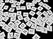 100 Wood Letter Tiles - White Color - Complete Set - Game Replacement Crafts Weddings Scrapbooking