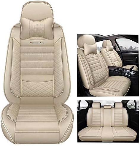 QCZD88 Car seat cover is universally compatible withHyundai Elantra, MISTRA, SONATA, ix25, ix35, ix45, ACCENT, i30, Verna, Celesta,beige,Elantra