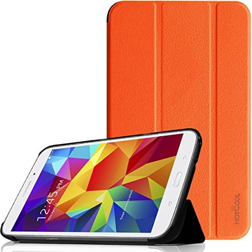 Pellem SGO2014 Samsung Galaxy Tab 4 8.0 Case - Ultra Slim Lightweight SmartCover Stand Case for Samsung Galaxy Tab 4 8.0 Inch Tablet (With Smart Cover Auto Wake/Sleep), Orange
