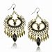 VTG Chandelier Marquise Copper Resin Black Eardrop Hook Jewelry Dangle Earrings