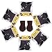 Outgeek 24 Count Brown Round Furniture Feet Socks, Fabric Chair Leg Floor Protectors