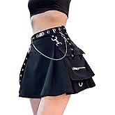 Kisswow Gothic Skirt Kawaii Skirt Goth Clothes for Women Mini Skirt for Women