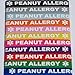3-Pack of Toddler Size Peanut Allergy Medical Alert Silicone Bands 6 Inch White Lettering