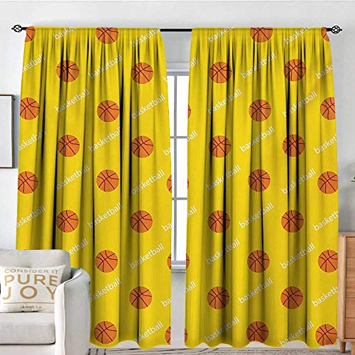 Petpany Living Room Curtains Basketball Athletics League Theme