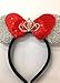 Large wedding white Minnie mouse princess ears headband/Disney princess ears/ Silver white minnie/Tiara Minnie headband