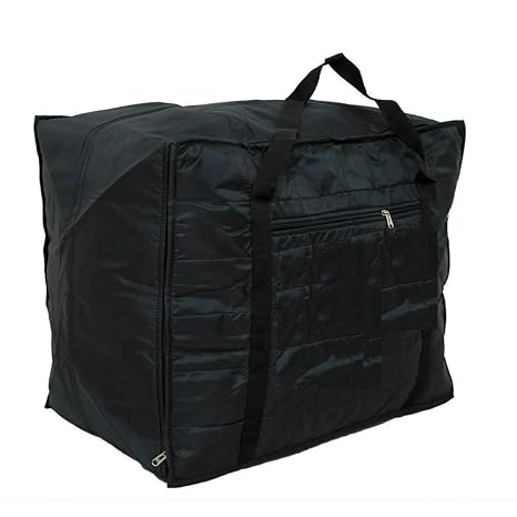 Livsmart Jumbo Attachi Bag in Soft Parachute Material, Blanket Cum Suitcase Bag, Storage Bag - Black