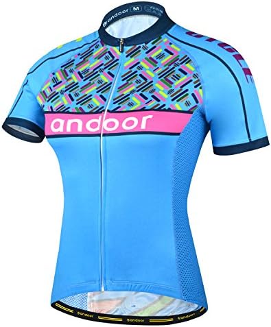 andoor Women's Bicycle Clothing Short Sleeve Cycling Jersey Breathable &amp; Quick Dry Bike Shirt (XL, Green)