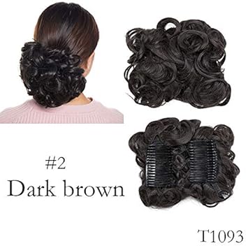 Amazon Com 1pcs Synthetic Hair Big Bun Chignon Two Plastic Comb