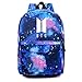 NUOFENG Kpop BTS Backpack Bangtan Boys Starry Sky Satchel Schoolbag Casual Daypack Laptop Bags (Blue)