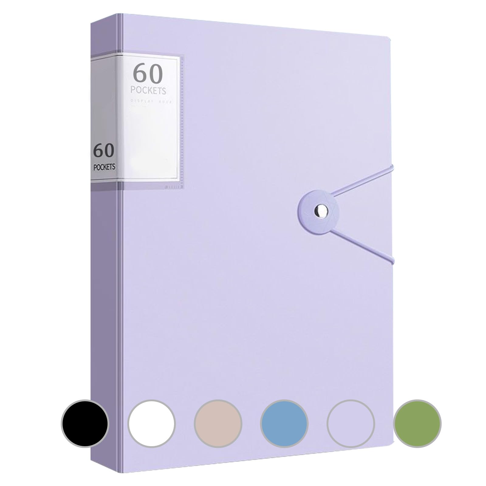A4 Display Folders, 60 Pockets Display Book Clear Folder with Plastic Sleeves, Folders with Plastic Pockets, A4 Presentation Documents Project Folder (Purple)
