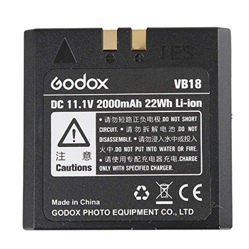 Godox VB18 Battery Replacement,DC 11.1V 2000mAh Lithium Battery Pack V860II V850 V860C V860N Speedlite Flash