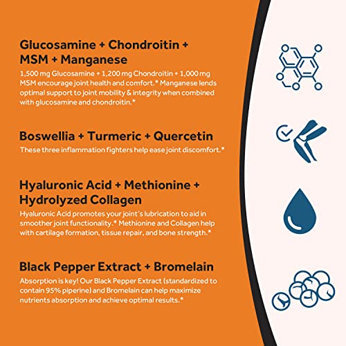 Doctor's Recipes Glucosamine Chondroitin MSM Turmeric Quercetin, Joint