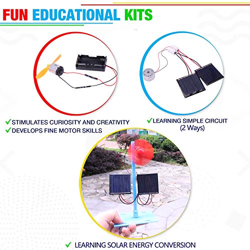 4 in 1 Solar Power & Electric Motor STEM Kits,Science Experiment