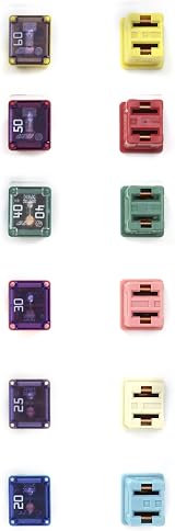 QWORK 12 Pcs Automotive Flat Jcase Fuses Low Profile 20A-60A Set view 3