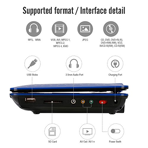 3 TENKER+Portable+Player+Rechargeable+Battery