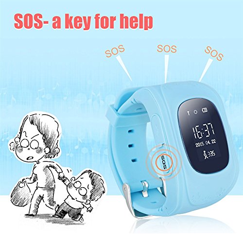 Smart Watch for Kids-ZEERKEER GPS Tracker Smart Watch Pedometer with SOS Call Anti-Lost Alarm Remote Monitor GPS/LBS Locator Smart Bracelet Best Gift for Girls Children boy (Q50)