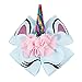 OAOLEER 4pcs 8 inch Unicorn Large Hair Bows with Alligator Clip Gift for Girls Toddles