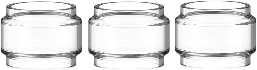 RUIYITECH Fat Glass Tube for TFV8 Baby V2 5ml Bulb Glass Tube Clear Color Rainbow Color 3 Pack (Clear), 3 Count (Pack of 1)