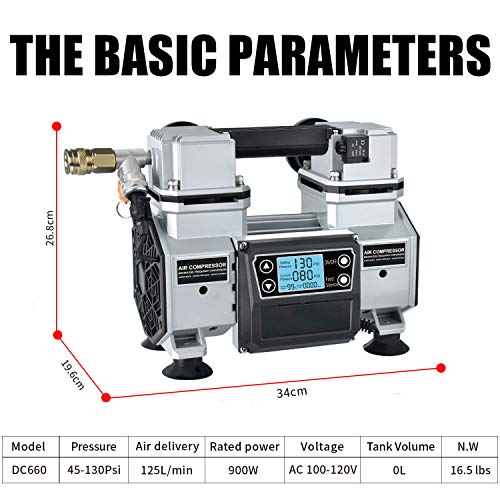 TC·BL Portable Air Compressor 110V,Ultra Quiet Air Compressor Oil Free