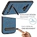 DUEDUE Note 9 Case,Galaxy Note 9 Case, Shockproof Slim Hybrid Hard PC Cover Kickstand with Linen Cloth Fabric Design Canvas Leather Protective Case for Samsung Galaxy Note 9, Blue