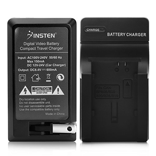 Insten Compatible Battery Charger Set for Canon VIXIA FS200/HF 10/HF 100/HF 11/HF 20/HF 200/HF 21/HF M30/HF M300/HF M31/HF S10/HF S100/HF S11/HF S20/HF S200/HF S21/HG 20/HG 21/HG 30