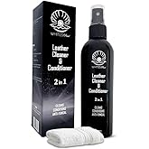 WHITES PEARL Leather Cleaner and Conditioner 8.5oz – 2 in 1 Leather Care Formula, Leather Cleaner for Purses, Leather Protectant, Grease And Stain Remover