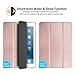 Swees iPad 9.7 2017/2018 Case with Pencil Holder, Shockproof Smart Case Trifold Stand with Auto Sleep/Wake Function Built-in Apple Pencil Holder for iPad 9.7 inch 5th/6th Generation, Rose gold