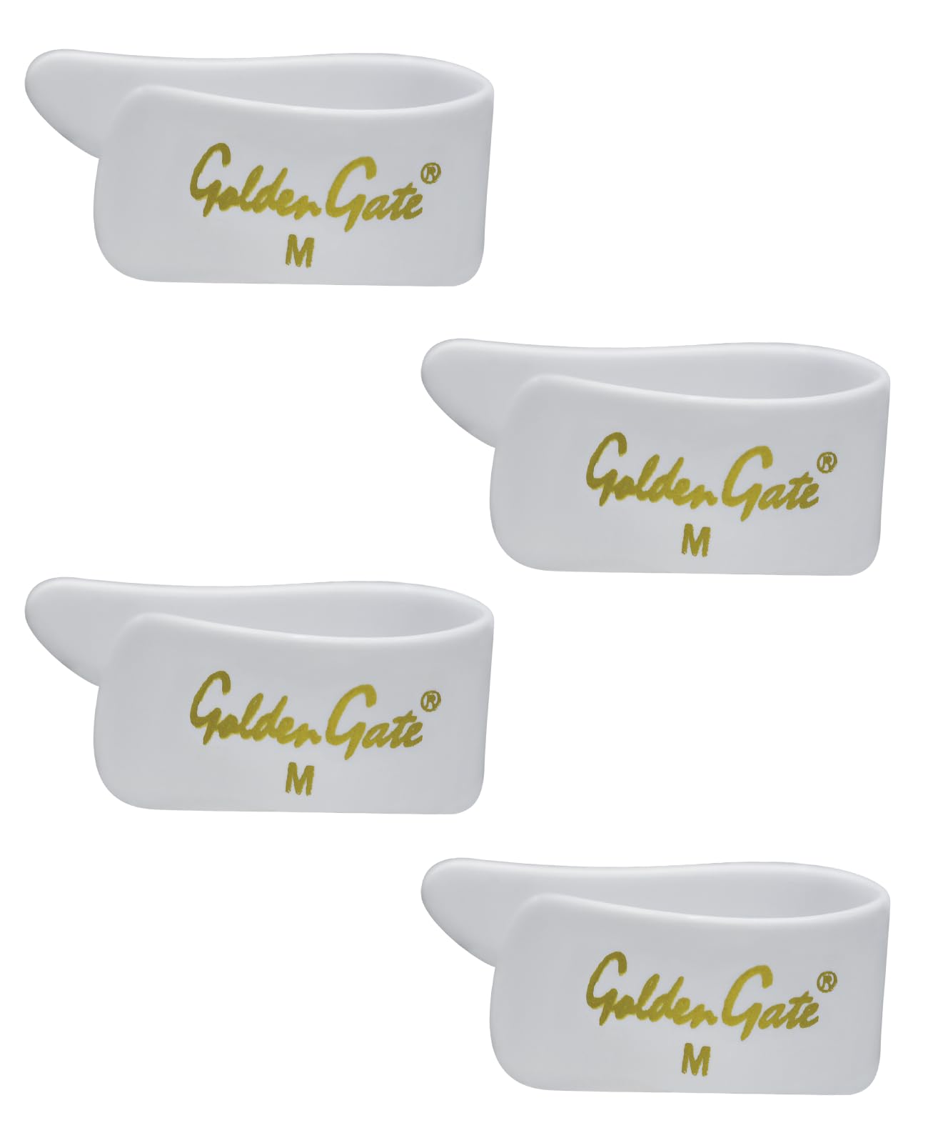 Golden Gate Medium Thumb Pick - 4PK - White - Plastic