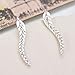 Leaf Studs Ear Crawler Earrings Cuffs Climber Ear Wrap Pin Cute Women Vine Pierced Charms Hoops Jewelry Silver Plated