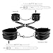 10 Pcs Under Bed Restraint Set,ihreesy SM Slave Passion Sex Body Bondage Kit Fetish Love Cuffs for Couple Lover Adult (black)