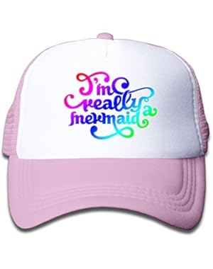 I'm Really A Mermaid Youth Toddler Mesh Hats Boy and Girl Baseball Trucker Caps