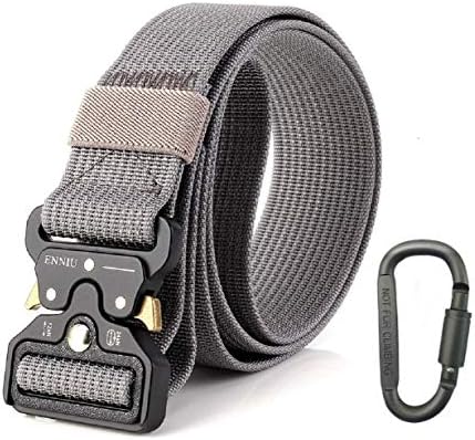 Yeapv Nylon Tactical Web Belt, W/1.5”-2” Military Army Style Combat Riggers Belt with Quick-Release Metal Buckle
