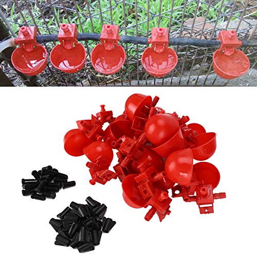 Cikonielf 20 Stück Geflügel Trinker Tasse Geflügeltränke Automatisches Huhn Wasserschale Geflügel Trinker Tassen Wasserschalen für Hühner – Bild 3