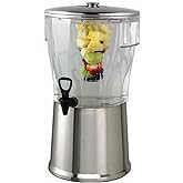 Service Ideas Beverage Dispenser with Infuser, 5 Gallon, Stainless Steel | CBDRT5SS Stainless Steel and Plastic, NSF Cerfied, Dishwasher Safe