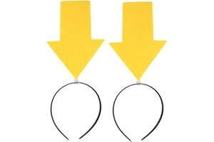 DIDISEAON 2PCS Funny Headband Arrow Hairband Game Hair Hoops Cupid Head Bopper for Sports Party Women Birthday Hair Band Hoop Decoration (Yellow)