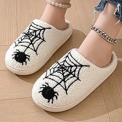 LNERIP Women's Men's SpiderWeb Slippers Memory Foam