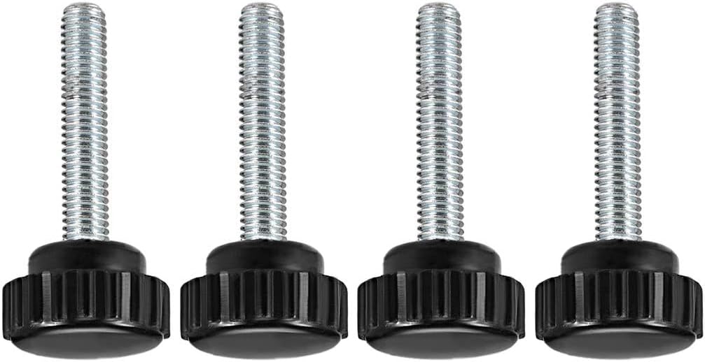 Boxonly Knurled Thumb Screw for Saw Drill Press Lathe and Routing Jigs Packaging Machinery Printing Equipment Clamping Knobs Grip Threaded Hand Bolt Knobs M6 x 35mm 4pcs — image 1