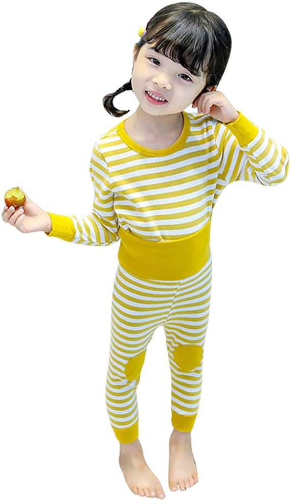 Amazon ビメイゴー Bmeigo キッズ ルームウェア 上下セット ベビー パジャマ 腹巻付き 長袖 ストライプ 綿 部屋着 女の子 男の子 寝巻き 赤ちゃん 寝間着 トップス パンツ 幼児服 ナイトウェア 春 秋 冬 子供服 パジャマ 通販