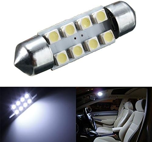 36mm 8 SMD White DC12V LED Festoon Dome Light Door Interior Lamp Bulbs C5W by DasaMercy