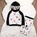 2pcs Baby Boy Girls Hooded Sweatshirt Fox Pattern Top Pants Home Outfits Costume (0-3M, White)