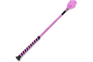 Jeffers Equine Glitter Hand Bat – 20 Inch Horse Riding Crop Stick with Black Grip Handle for Equestrian Training, Jumping, Dressage, Groundwork, Barrel, Rodeo, Trail, Tack, Horse Gear - Purple